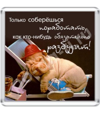Магнит Только соберешься поработать...